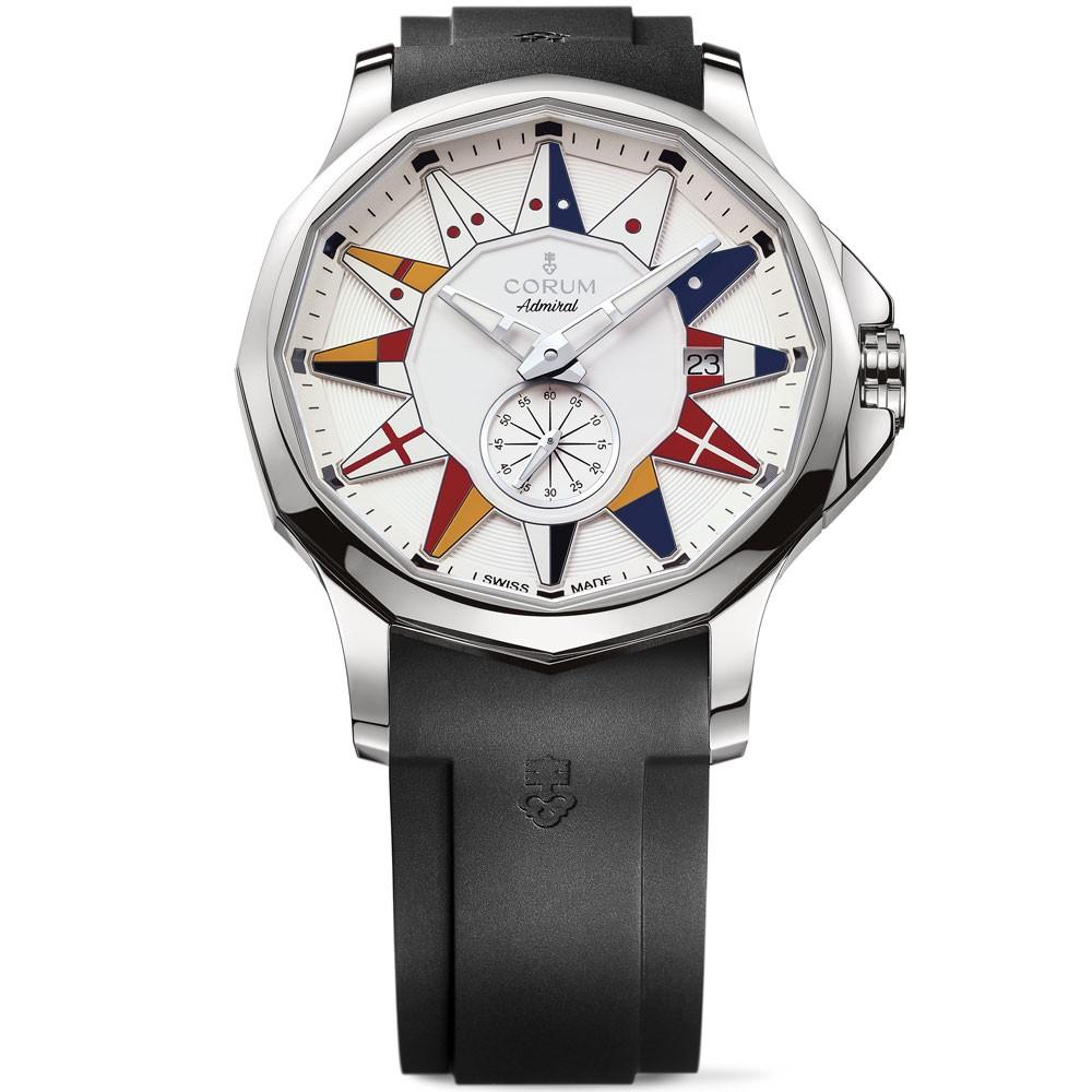 Corum Admiral Legend 42 mm - White dial & rubber strap