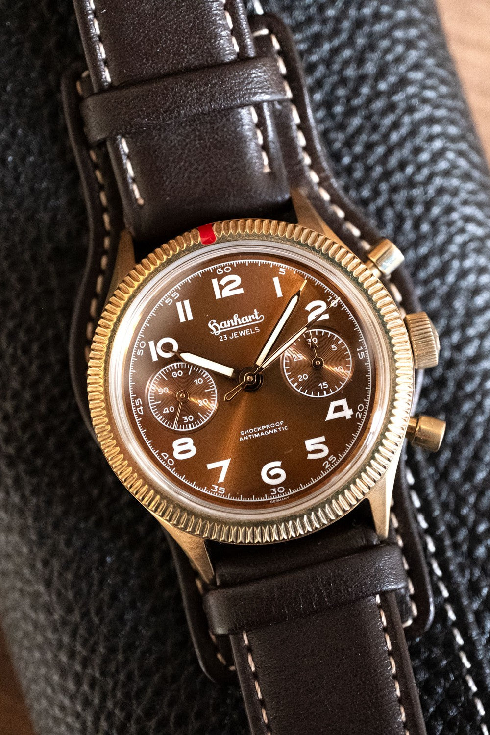 BEGAGNAD Hanhart 417 ”Copperhead” kronograf, limiterad, årsmodell 2022 H701L
