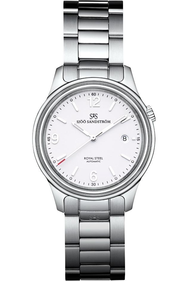 Sjöö Sandström - Royal Steel Classic 41mm Men's White & Steel 008607