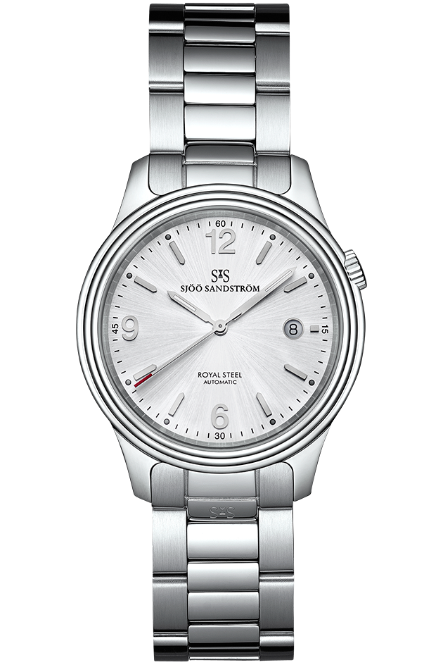 Sjöö Sandström - Royal Steel Classic 41mm Silver Urtavla & Stållänk 008829