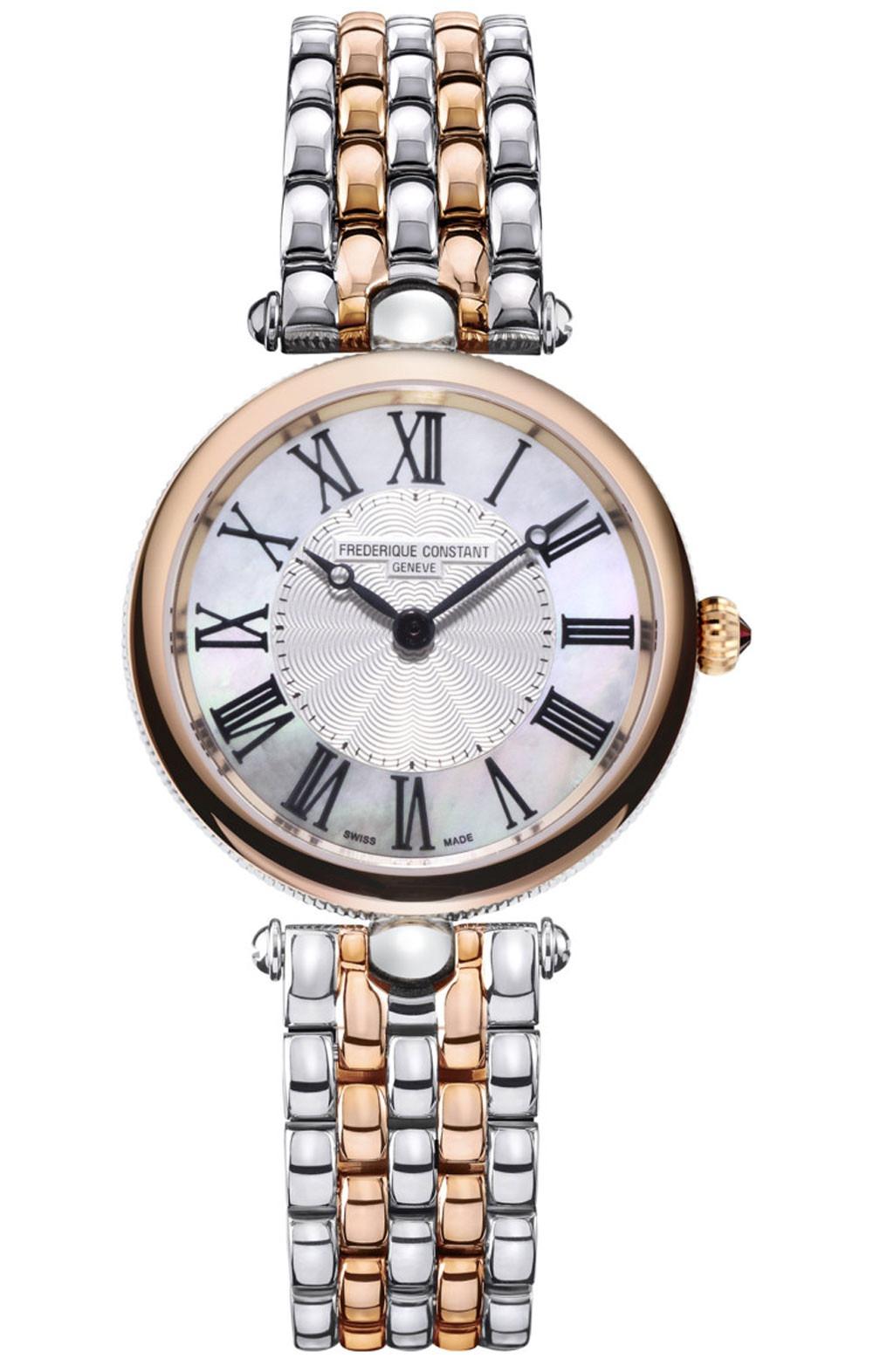 Frederique Constant Classics Art Déco 30mm Rund Rosé guld & Steel