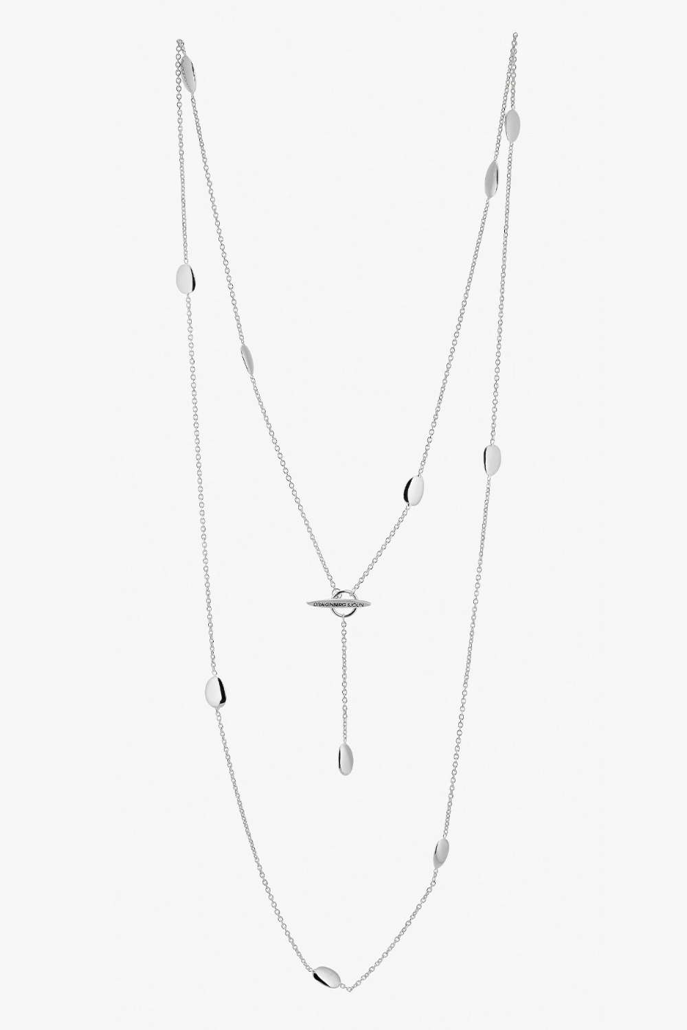 Drakenberg Sjölin Morning Dew-halsband, långt, silver, MDW-N251002-S